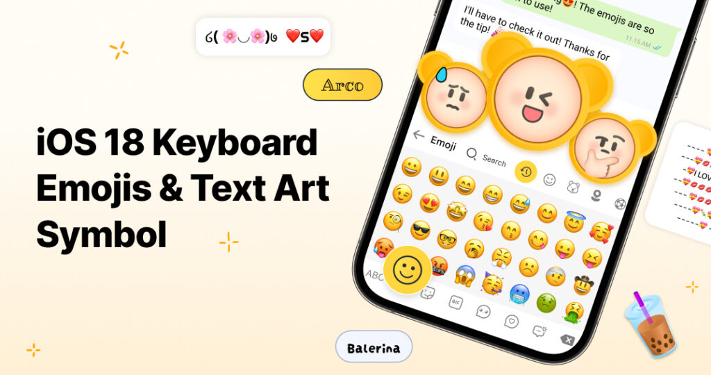 iOS 18 Keyboard Emojis & Text Art Symbol