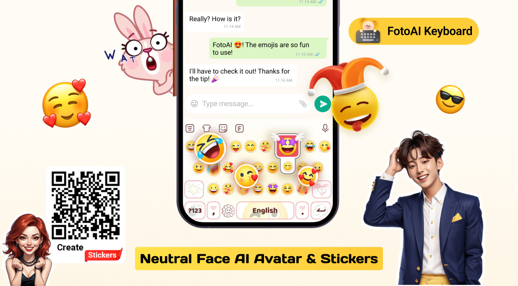 IOS 16 Emoji: Neutral Face & AI Avatar Stickers