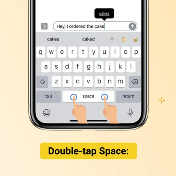 Double-tap Space