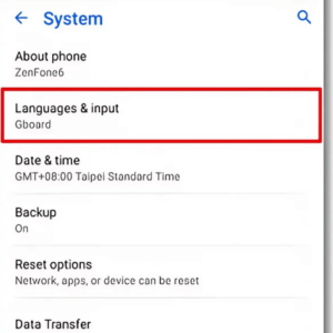 Navigate to System _ Languages & input