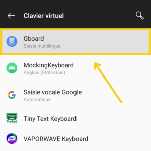 Select Virtual keyboard _ Gboard 