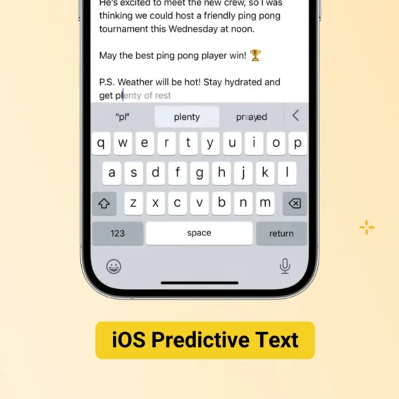 iOS Predictive Text