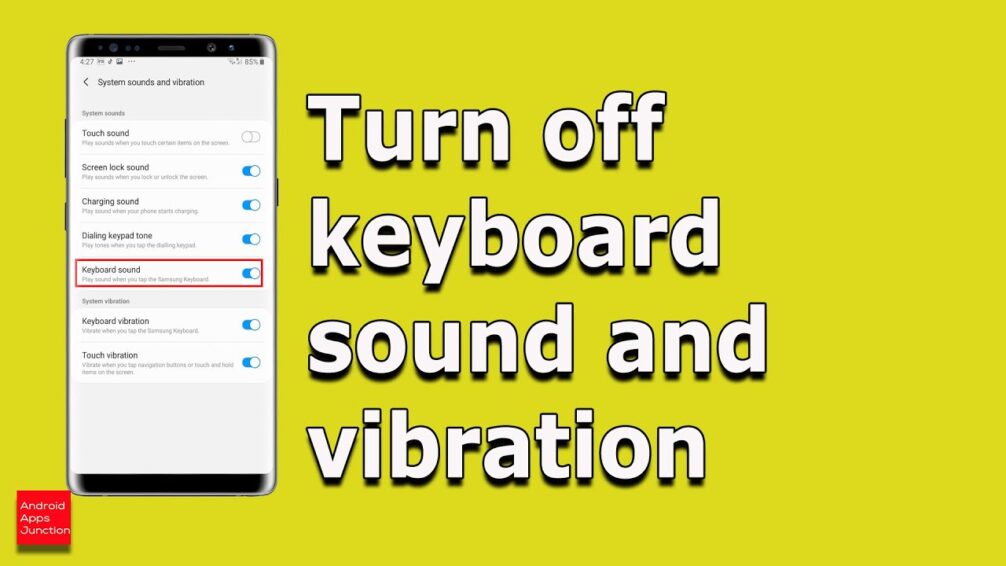 Turn Off Keyboard Sound