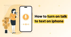 how to turn on talk to text on iphone